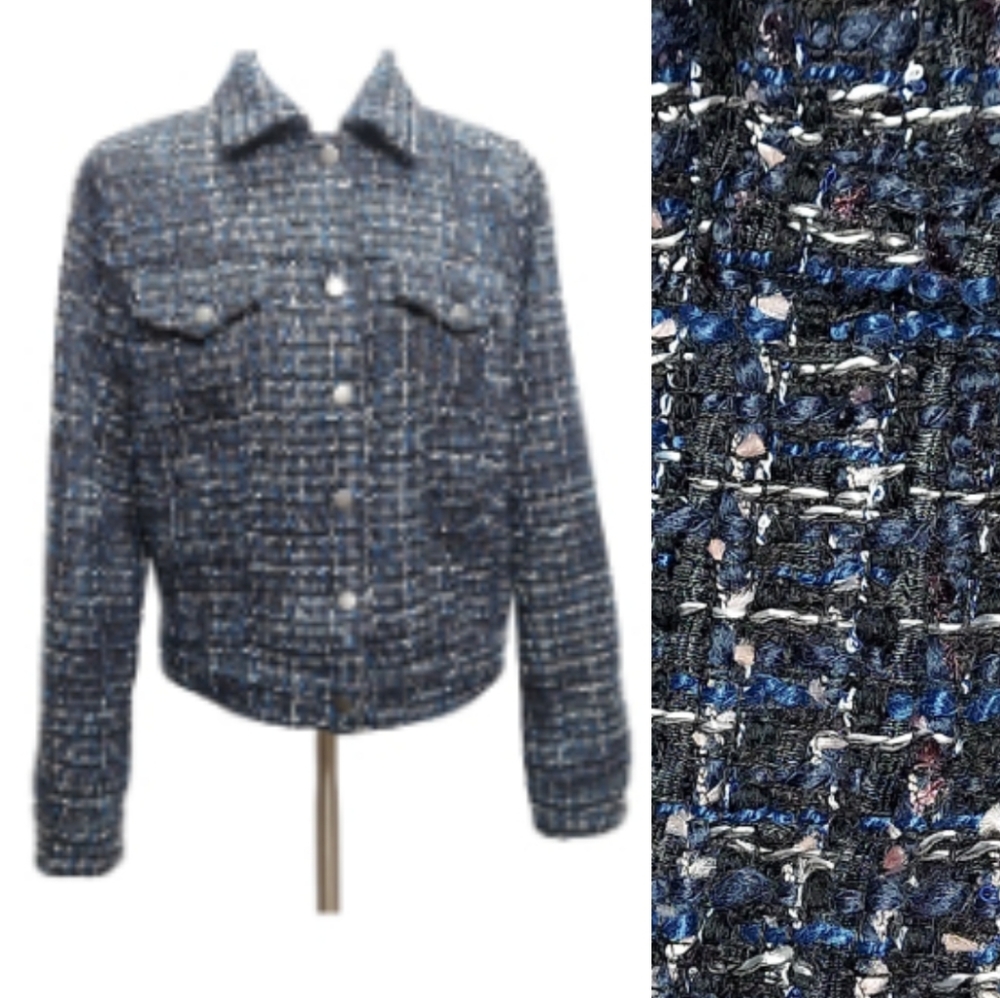 Gap Icon Tweed Button Down Jacket - image 3